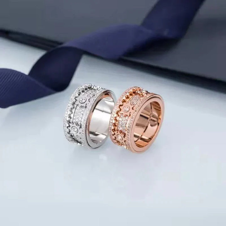 Unisex Drehring zur Angstlösung und Konzentration. Stilvoller Anti-Stress Fidget Ring Schmuck.