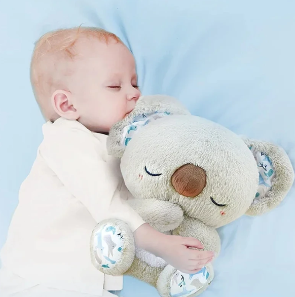 Beruhigendes Koala-Atemspielzeug für tiefen Schlaf. Plüschtier mit Entspannungsmusik & Nachtlicht. Anti-Stress.