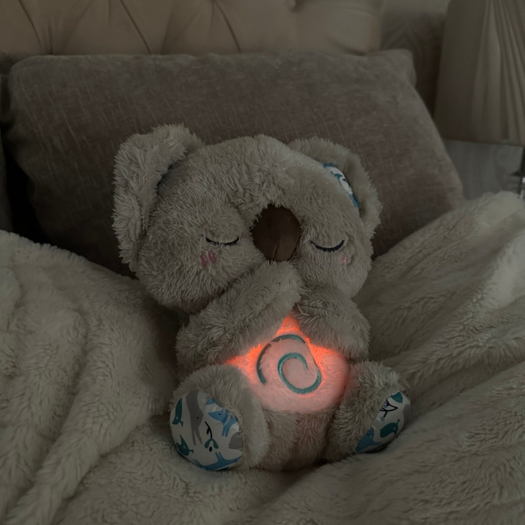 Entspannendes Koala-Atemspielzeug für Erwachsene. Fördert Tiefen Schlaf & reduziert Schlaflosigkeit. Mit Licht.