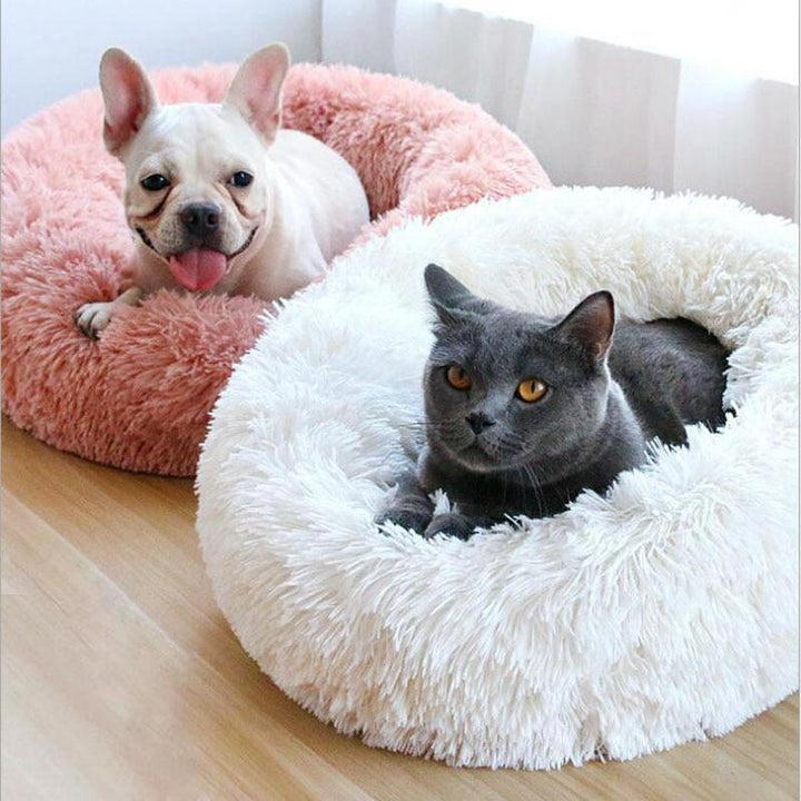 Luxuriöses Plüsch Donut Hundebett, bietet Ihrem Haustier ultimative Gemütlichkeit.