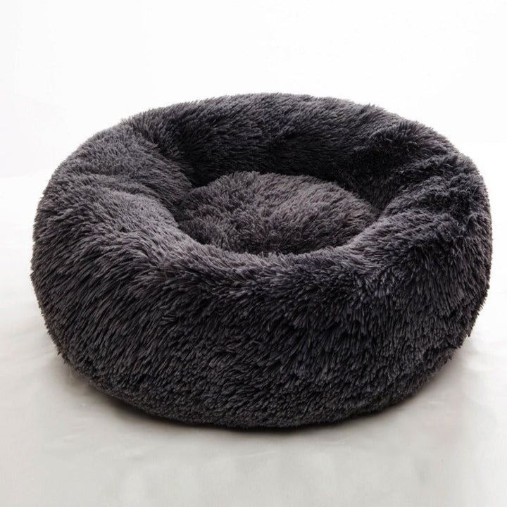 Gemütliches Plüschbett im Donut-Design, für Geborgenheit von Hund & Katze.