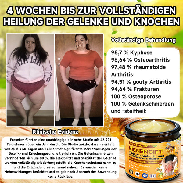 Tägliche Gelenkpflege: Bienen-Vital-Creme für langanhaltende Linderung von Gelenk- & Muskelschmerzen.
