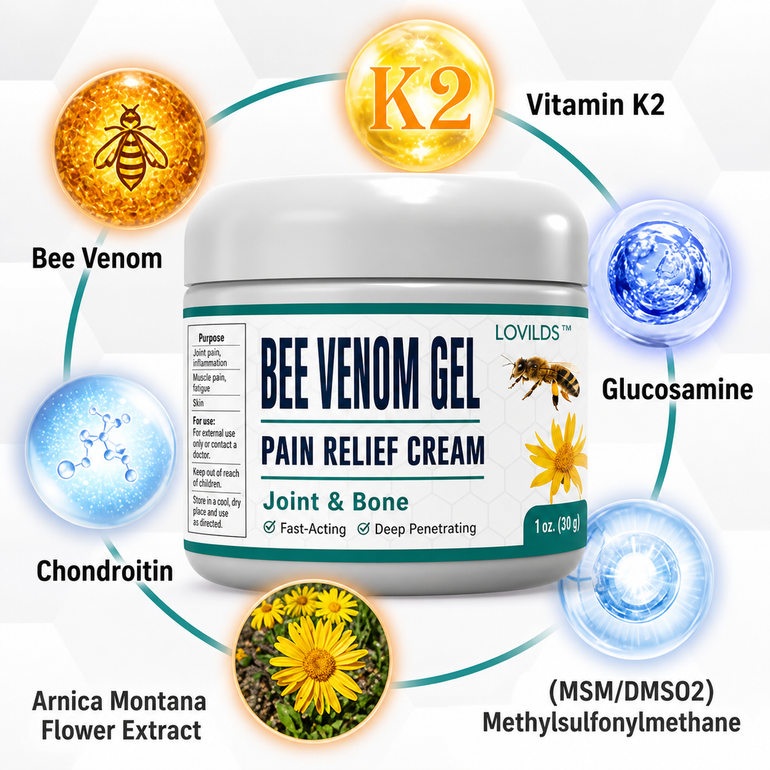 Wärmende Bienengift Creme wird sanft auf das Knie massiert. Fördert Beweglichkeit und Wohlbefinden der Gelenke.