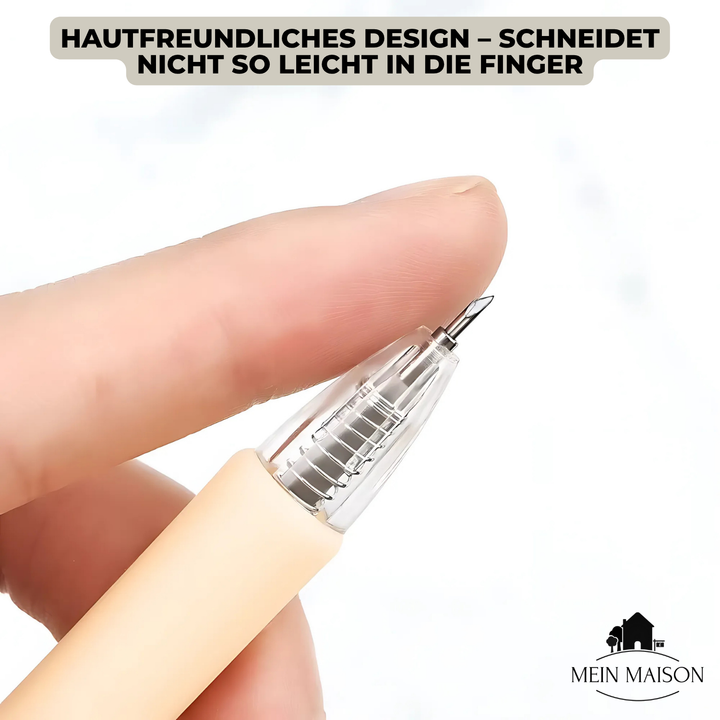 Stiftförmiges Präzisionsmesser BladePen für einfache Handhabung beim Basteln, Modellbau & detailliertem Schneiden.