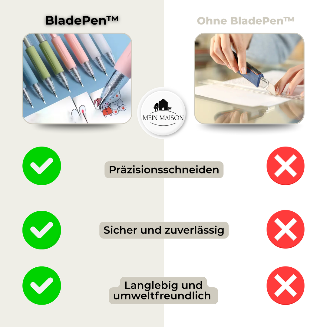 BladePen Präzisionsschneider für scharfe, saubere Schnitte bei allen Bastel-, DIY- und Hobbyprojekten.