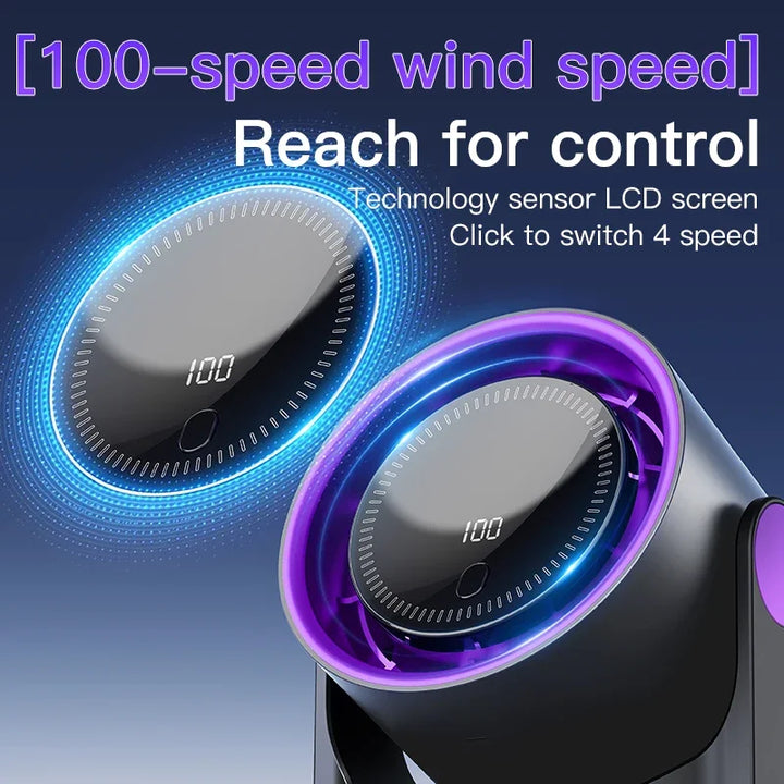 Sicherer, blattloser Schreibtischventilator mit USB-Anschluss, leistungsstark & energieeffizient.