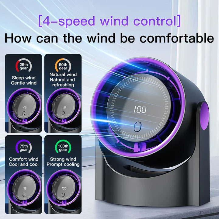Tragbarer USB Ventilator, blattlos, leise & leistungsstark, perfekte Kühlung für unterwegs oder Büro.