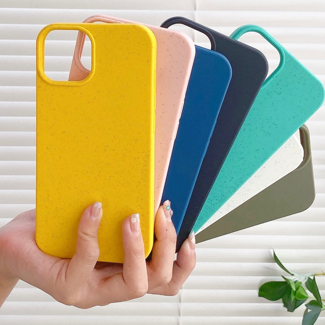 Blaue, biologisch abbaubare iPhone Hülle. Nachhaltiger Schutz für Ihr Smartphone, umweltfreundlich & pflanzlich.
