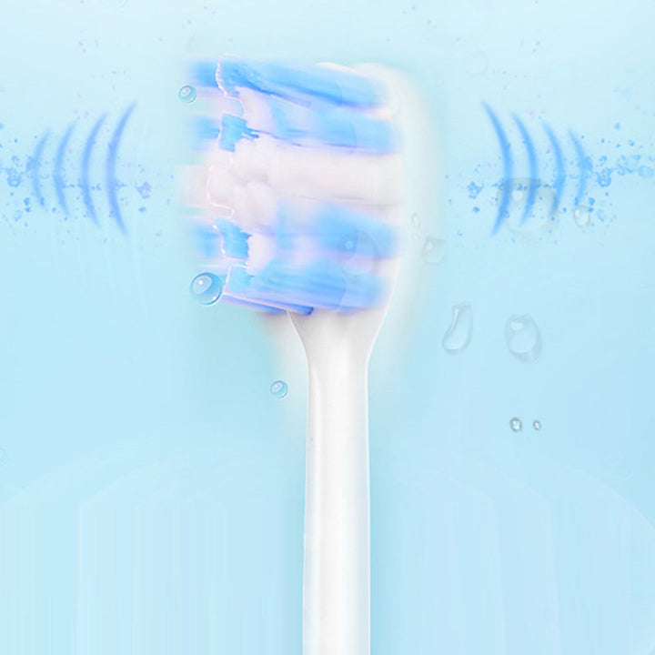 Blaue elektrische Schallzahnbürste, optimal für die tägliche Zahnpflege & Mundhygiene Erwachsener.