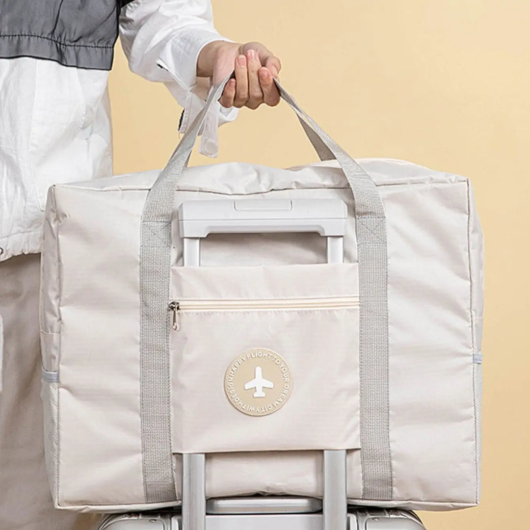 Blaue faltbare Unisex Reise- & Aufbewahrungstasche, Trolley-kompatibel für einfaches Reisen. Polyester Wochenendtasche.