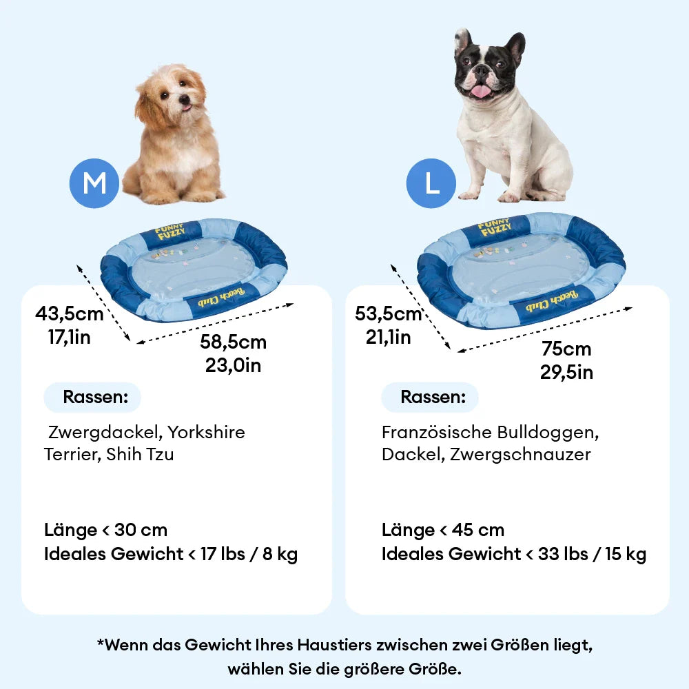 Tierfreundliche Kühlmatte, wassergefüllt, für Hunde bietet langanhaltende Abkühlung im Sommer.