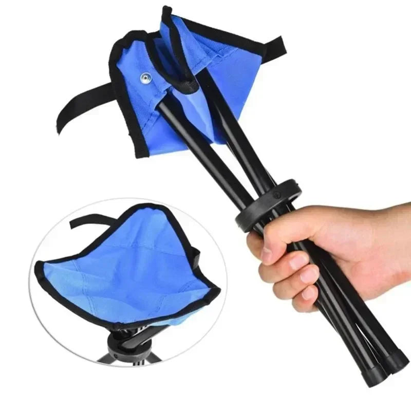Tragbarer Campinghocker in Rot, perfekt für Angeln, Picknick & Festivals. Platzsparend zusammenklappbar.