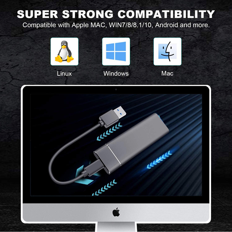 Blitzschnelle externe SSD-Festplatte mit USB 3.1 für zuverlässigen Datenspeicher.