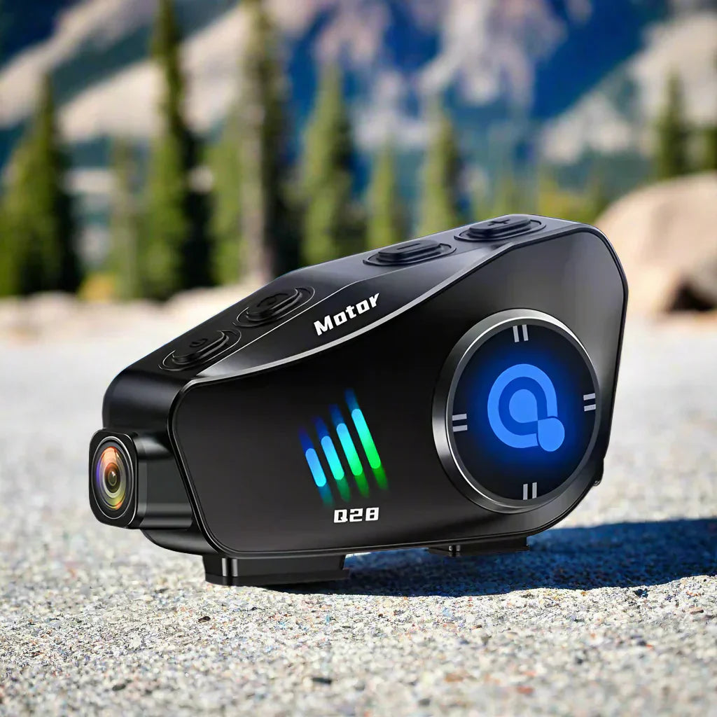 Bluetooth Motorradhelm Kamera 1080P HD wasserdicht für Freisprechfunktion und Motorradkommunikation.