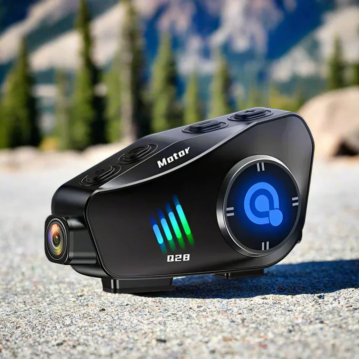 Bluetooth Motorradhelm Kamera 1080P HD wasserdicht für Freisprechfunktion und Motorradkommunikation.