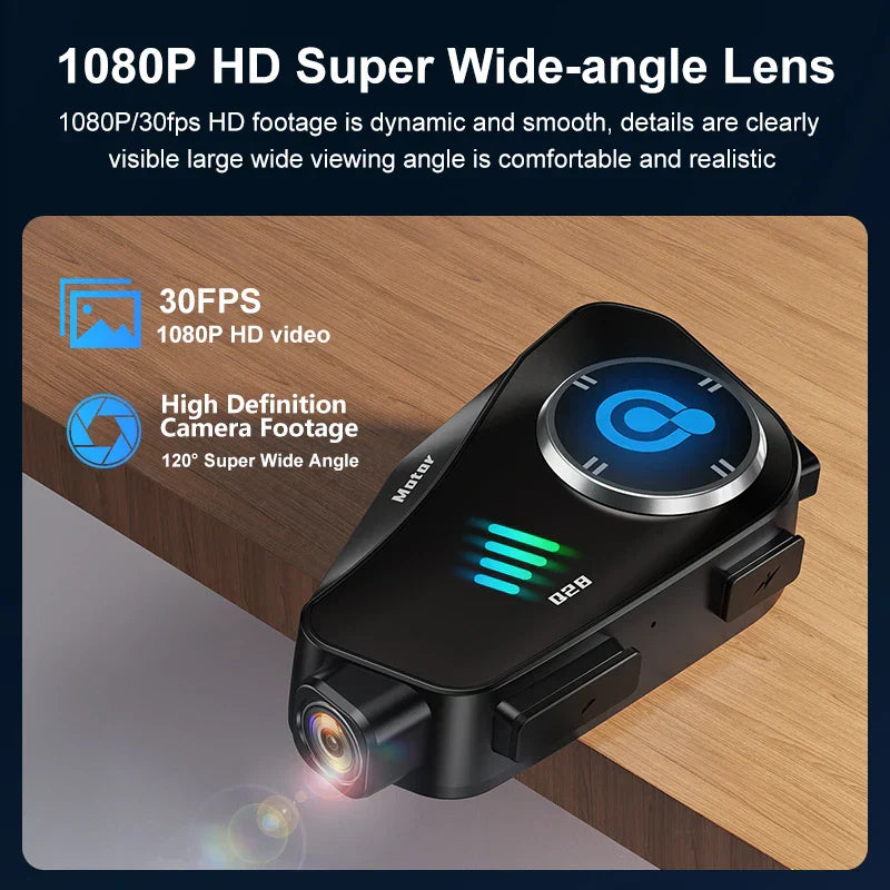 Bluetooth Headset Motorradkamera 1080P HD für sichere Freisprechfunktion und klare Kommunikation.