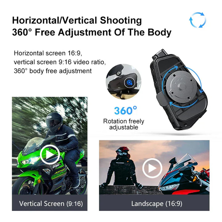 Wasserdichte Bluetooth Motorradhelm Kamera 1080P HD mit WiFi Funktion für bestes Fahrerlebnis.
