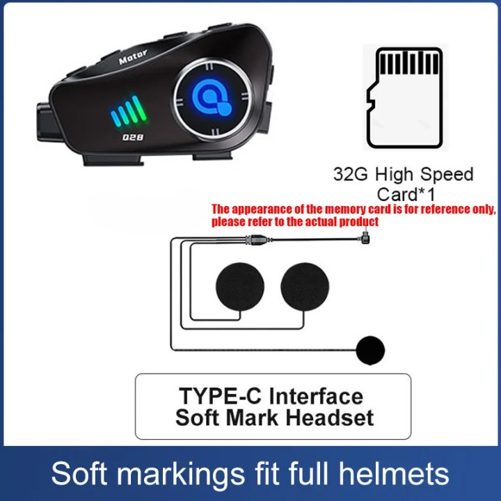 Wasserdichte Bluetooth Motorradhelm Kamera 1080P HD mit Freisprechfunktion als Helm Zubehör.