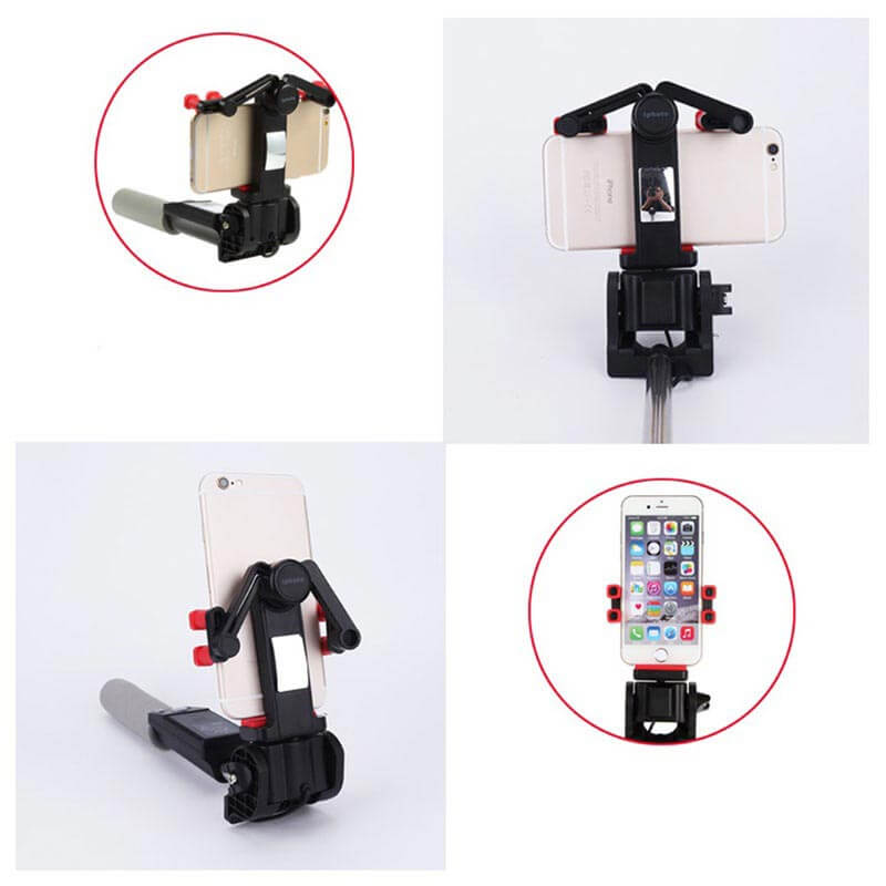 Drehbarer Bluetooth Selfie Stick für 360° Fotos und Videos mit Ihrem Smartphone.