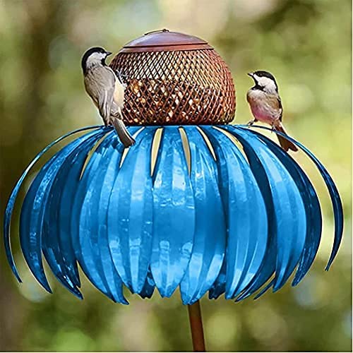 Blumenförmiges Vogelhaus für den Garten, ideal als Gartendeko und Futterstelle.