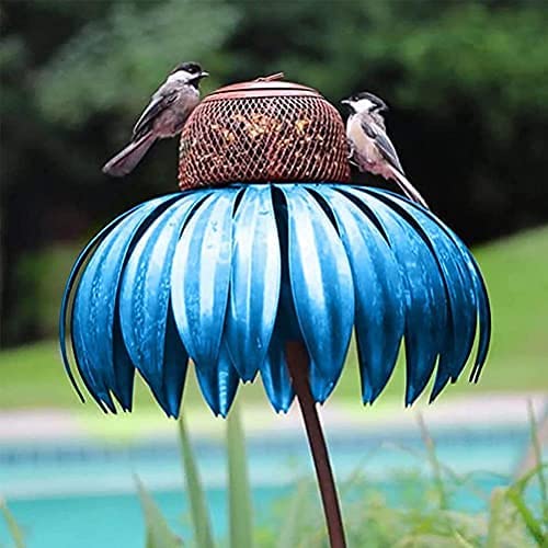 Großes, blumenförmiges Vogelhaus für den Aussenbereich, bietet Schutz und Futterstelle.