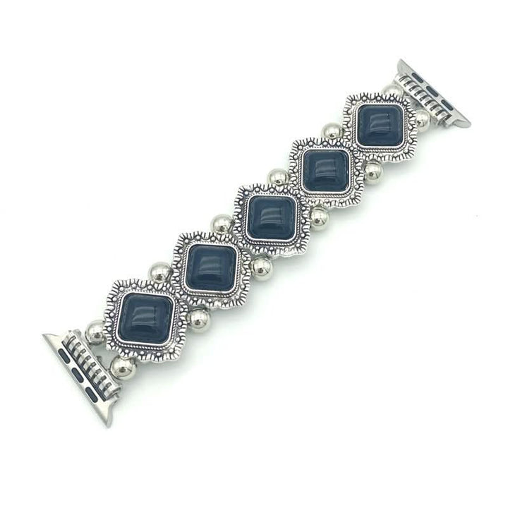 Vielseitiges Boho-Smartwatch-Armband. Edles Türkis-Design für den Alltag und besondere Anlässe. Damenschmuck.
