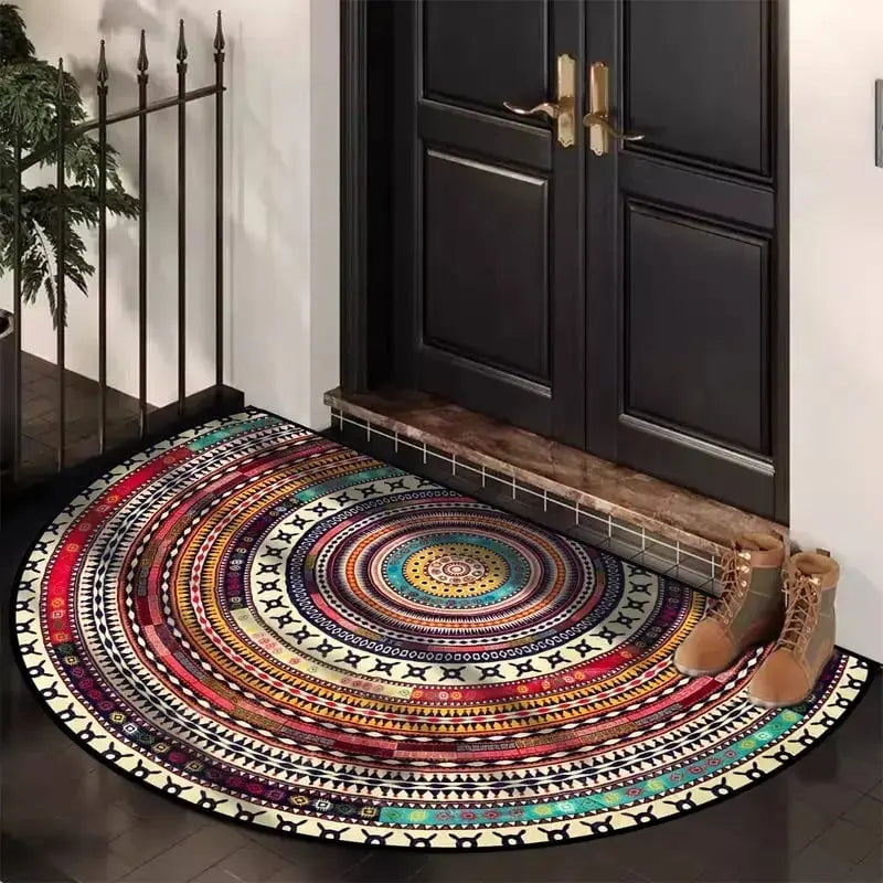 Rutschfeste Schmutzfangmatte in einzigartiger Halbmondform. Boho-Dekoration für Ihren Eingang, schützt Böden effektiv.