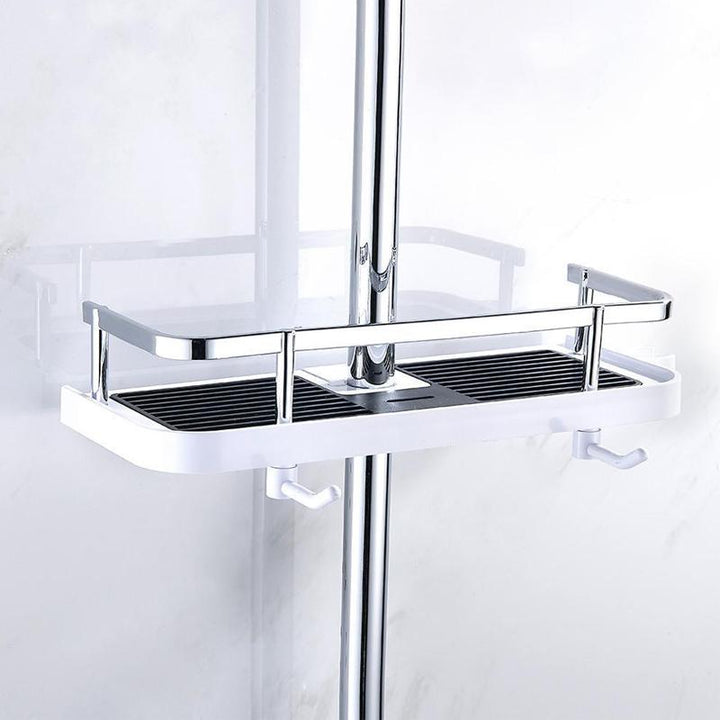Bohrerfreies Duschregal aus Aluminium, rostfrei, zur Wandmontage für optimale Ordnung im Badezimmer.