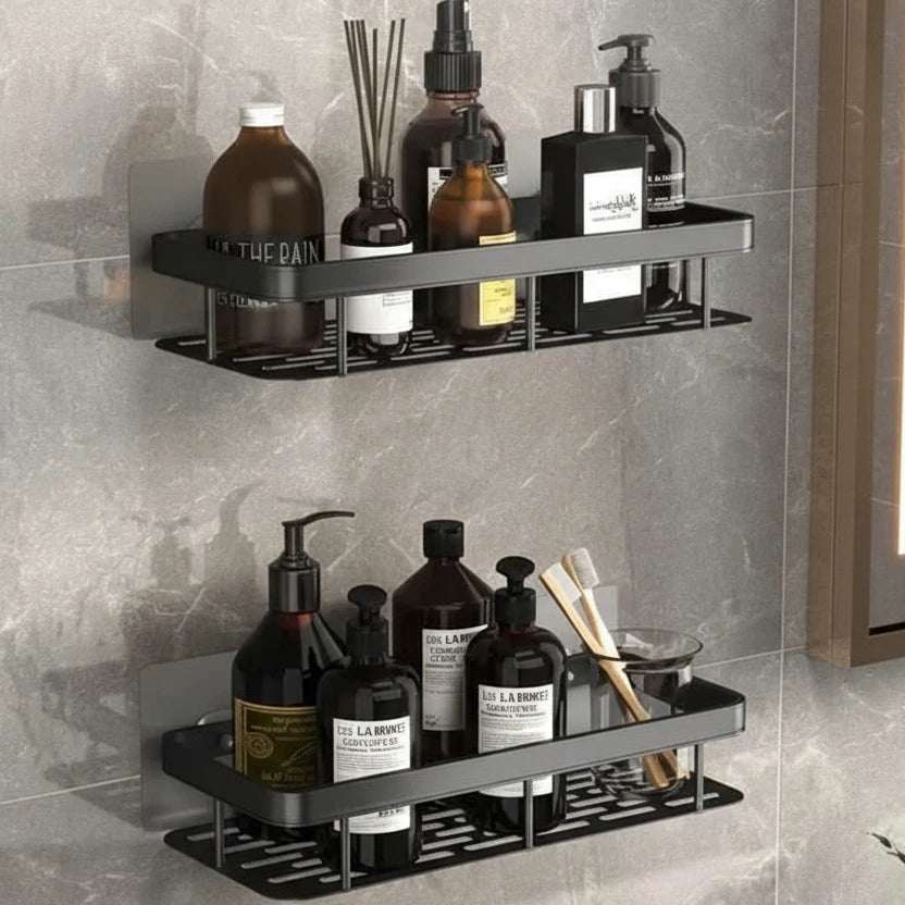 Praktisches Wandregal aus ABS-Kunststoff, selbstklebend, für Badaccessoires und einfache Ordnung.