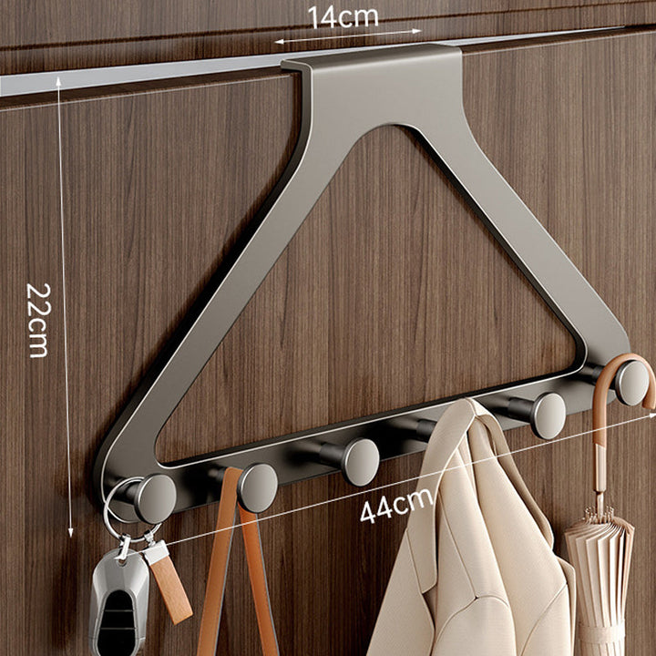 Effiziente bohrfreie Aufbewahrung: Türhakenregal in Grau/Beige; ideal für zusätzlichen Stauraum & Ordnung.
