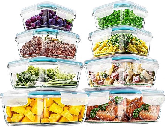 Borosilikatglas Lunchbox, auslaufsicher, ideal für frische Lebensmittel unterwegs. Umweltfreundliche Frischhaltedose.