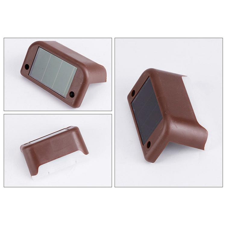 12x braune Solar Stufenlichter mit warmweißer LED für sichere Außenbeleuchtung.