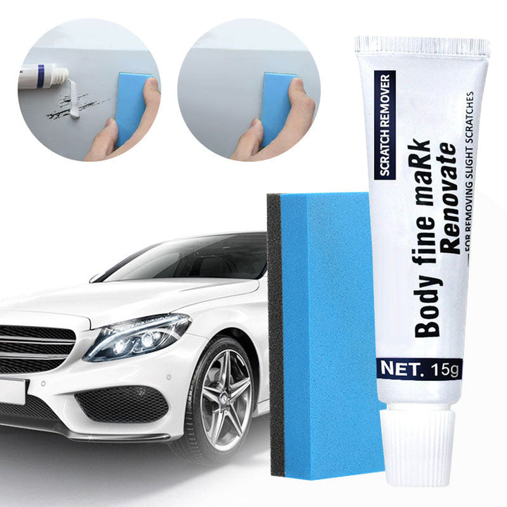 Brehn Kratzerpaste auftragen zur einfachen Lackreparatur, Autopflege und Glanzwiederherstellung.