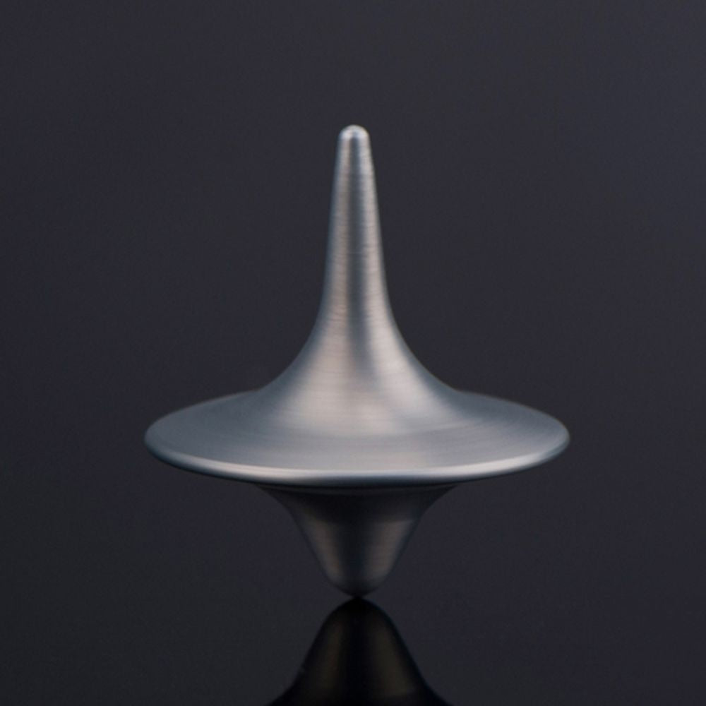 Eleganter Brehn Kreisel: Minimalistisches Edelstahl Designobjekt. Ideal als Schreibtisch-Deko und Entspannungshilfe.