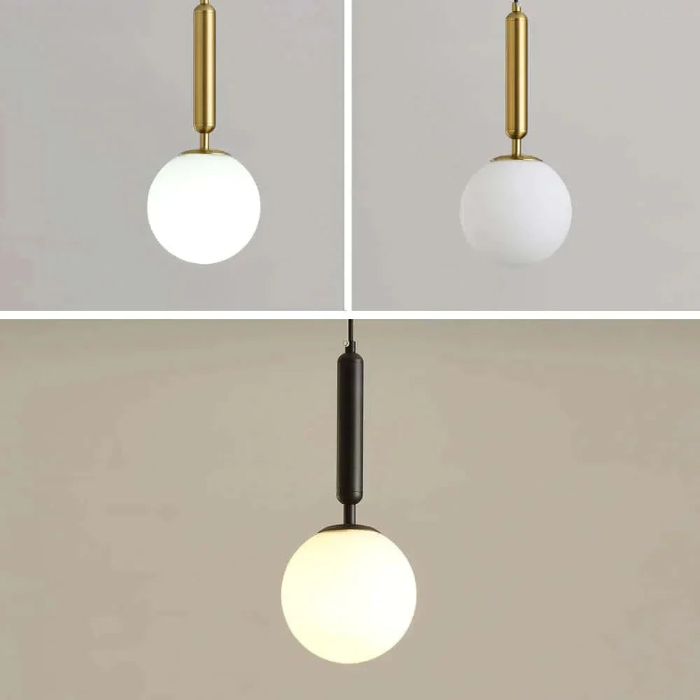 Brehn Glasball Pendelleuchte, Mid-Century Modern Design. Elegante Hängeleuchte für Wohnzimmer.