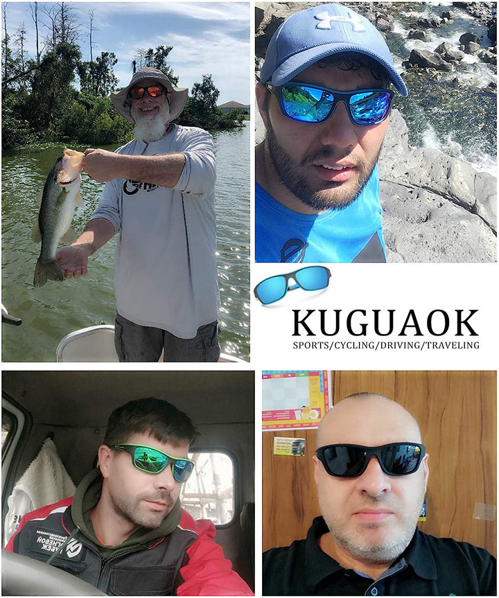 Brehn Sportsonnenbrille für Angeln & Outdoor. Polarisierte UV400-Gläser reduzieren Blendung und verbessern Sicht.