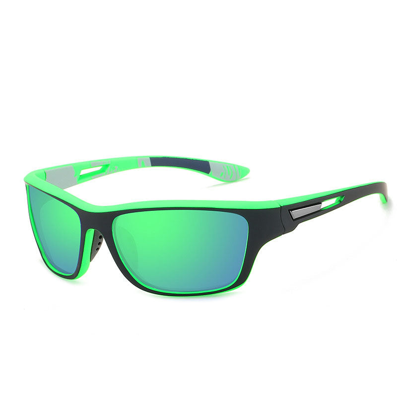 Brehn Unisex Sportbrille mit schwarzen, polarisierten TAC-Gläsern für blendfreie Sicht beim Sport & Outdoor.
