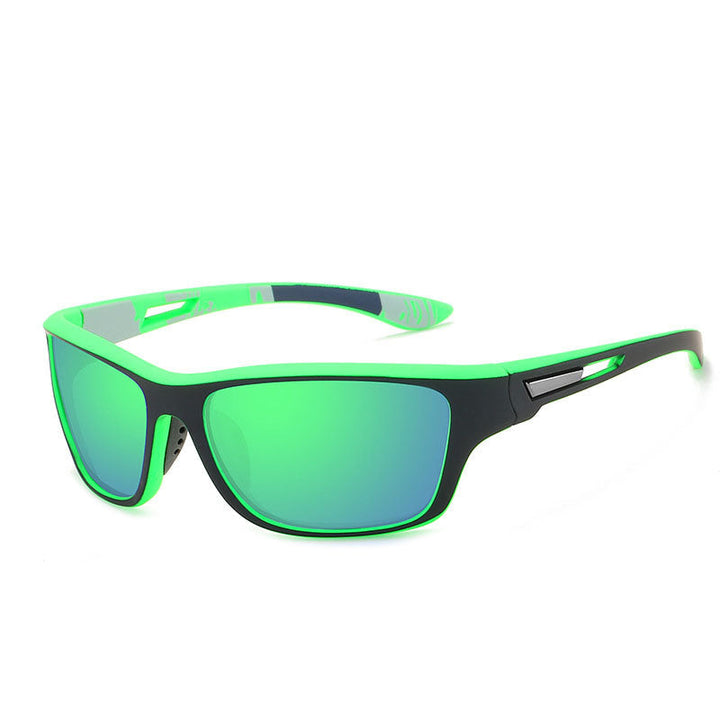 Brehn Unisex Sportbrille mit schwarzen, polarisierten TAC-Gläsern für blendfreie Sicht beim Sport & Outdoor.