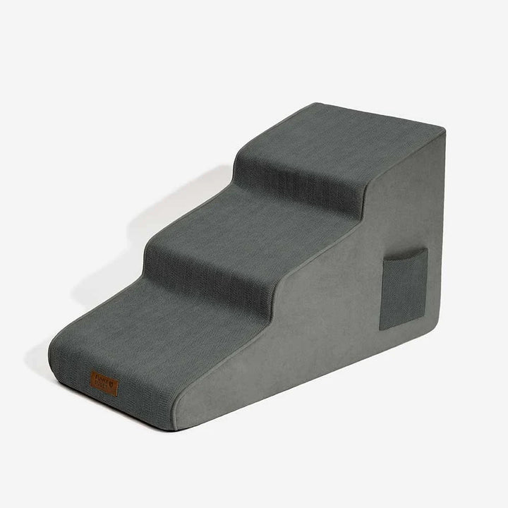 Breite Chenille Haustiertreppe für optimalen Tierkomfort, gelenkschonend & langlebig.