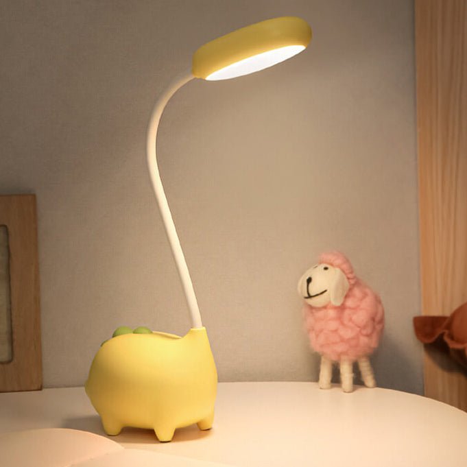 Kompakte BRIGHTIFY LED Tischlampe mit USB-Anschluss, ideal als Lese- oder Stimmungslicht im Schlaf- & Wohnzimmer.