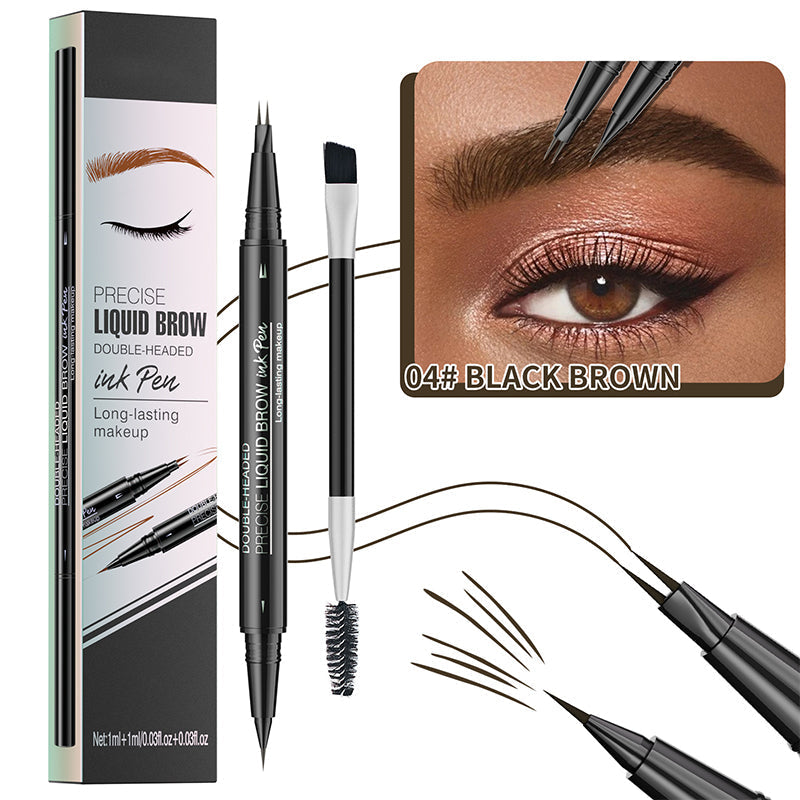 BROWFIX 2-in-1 Brauenstift mit Bürste für präzises Zeichnen, Verblenden & langanhaltend wasserfeste Augenbrauen.
