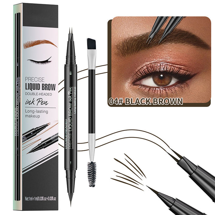 BROWFIX 2-in-1 Brauenstift mit Bürste für präzises Zeichnen, Verblenden & langanhaltend wasserfeste Augenbrauen.