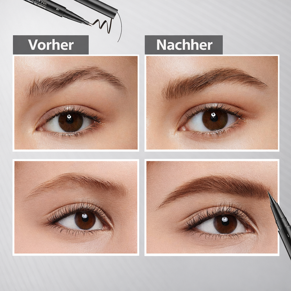 Close-up des BROWFIX Augenbrauenstifts für feine Härchen & perfekt definierte, wischfeste Brauen.
