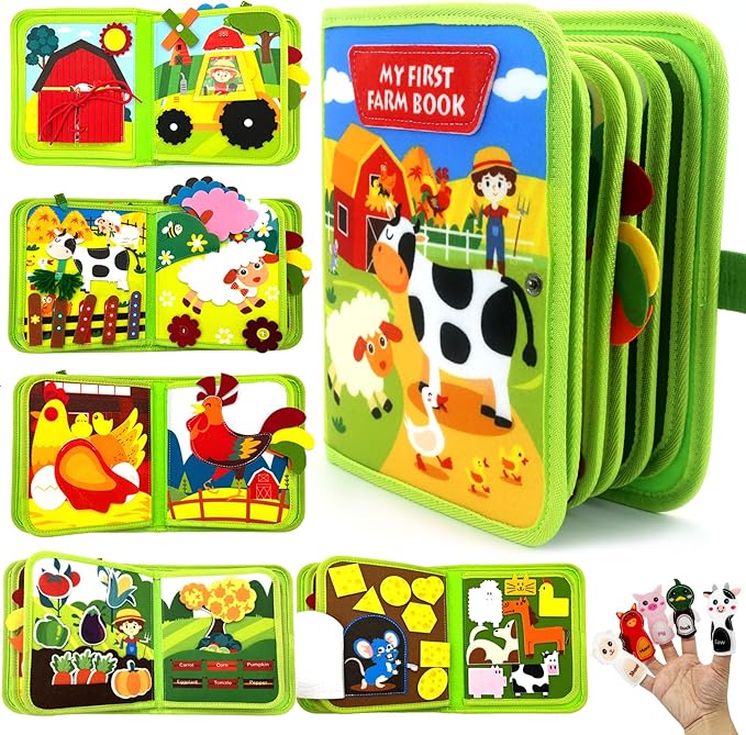 Robuster Einband des Montessori Tierbuches für Kinder; fesselnde Bauernhof Geschichten unterstützen Entwicklung.