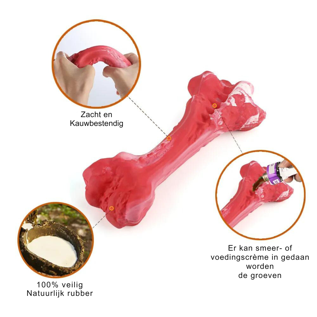 Fördern Sie die Zahngesundheit Ihres Hundes mit dem interaktiven BuddyChew Zahnbürsten-Spielzeug.