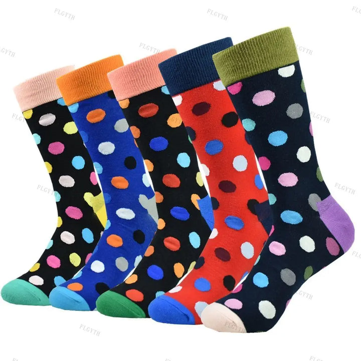 Aufgeräumtes 5er-Pack bunter Herren Socken, Herbst Winter Kollektion. Socken für Business & Freizeit, 40-46.