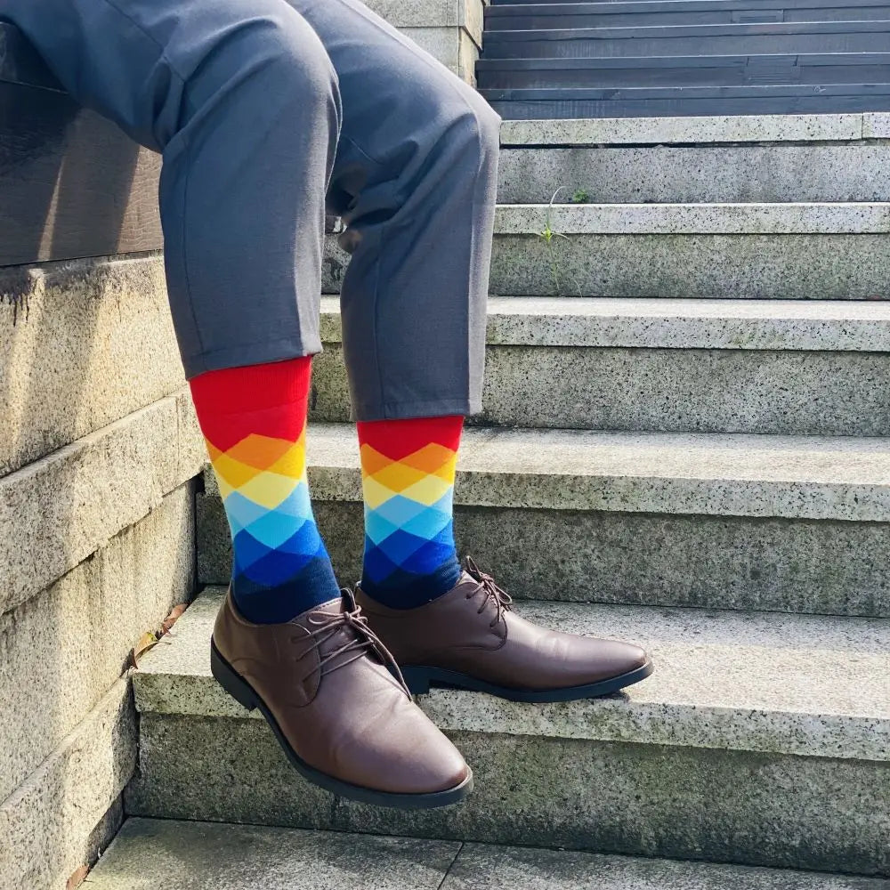 5er-Pack bunte Herren Socken, perfekt für Business & Freizeit. Warme Herbst Winter Socken in Gr. 40-46.