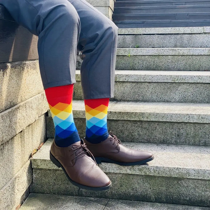 5er-Pack bunte Herren Socken, perfekt für Business & Freizeit. Warme Herbst Winter Socken in Gr. 40-46.