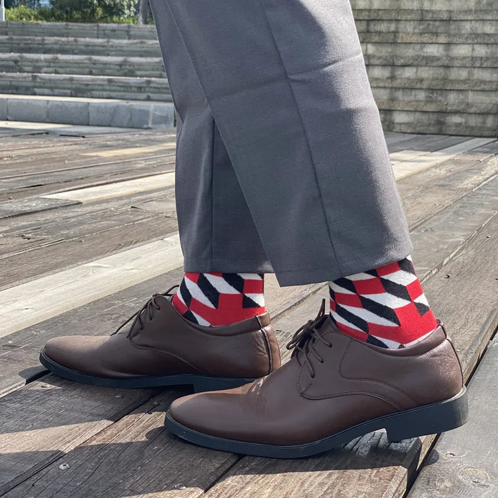Farbenfrohe Herren Socken im 5er-Pack für den Herbst & Winter. Bequeme Freizeitsocken, Größe 40-46.