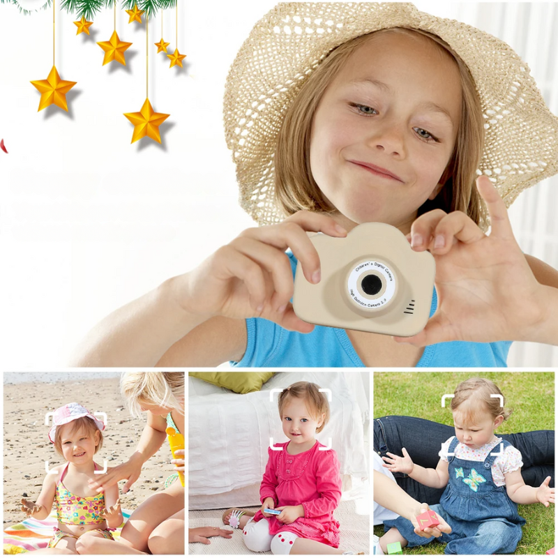 Robuste Kinderkamera, stoßfest, für Outdoor-Abenteuer. Perfekt als Geschenk für aktive Kinder.